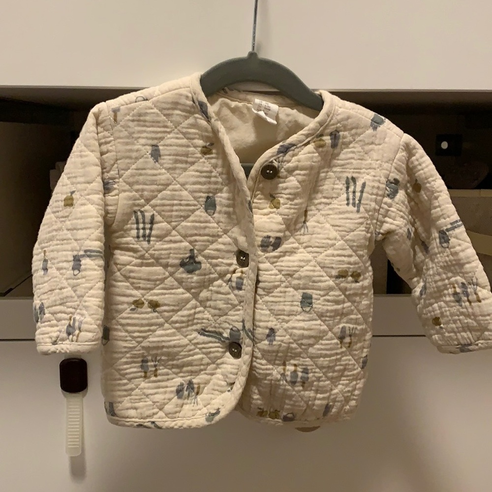 H&M cream quilted baby jacket